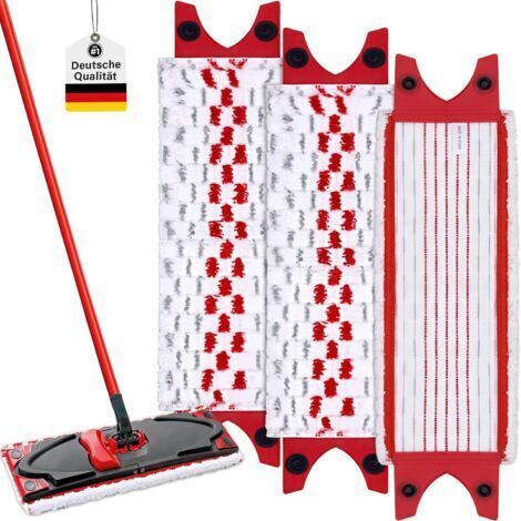 pair Recharge Serpillere, Lot De 3 Serpillere ,Recharge pour Les Systèmes De Balais à Plats, pour Tous Types De Sols (1/4)