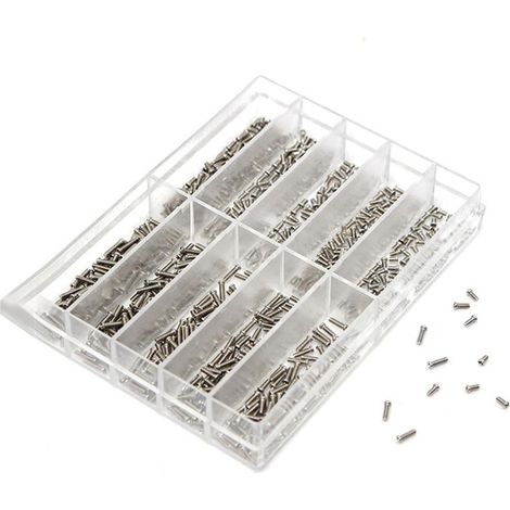 Remplacement de vis de montre - Entraînement de précision, 500 pièces en fer galvanisé, connecteur électronique sous-miniature, différentes goupilles à échelle métrique Outil d'entretien pour (1/5)