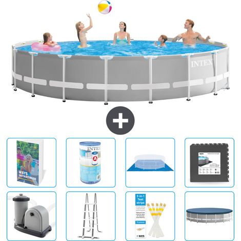 Intex Piscine Prism Frame Ronde - 549x122 cm - 9-pièces S563 (1/4)