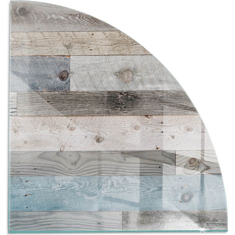 Plaque de sol pour cheminée ou poêle en verre trempé avec impression Planches de différentes nuances 1/4 100x100 cm (1/5)