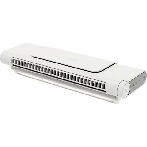 (Blanc) Ventilateur tour de bureau portable, réglable, ventilateur mural pour écrans d'ordinateur de bureau. (1/5)