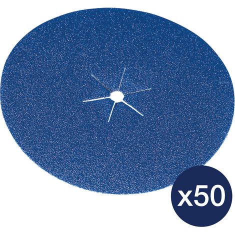 Disque abrasif antistatique en zirconium 150 mm – Grain 60 – Pack de 50 – Pour ponçage bois dur – Fixation velcro – Bona (1/3)