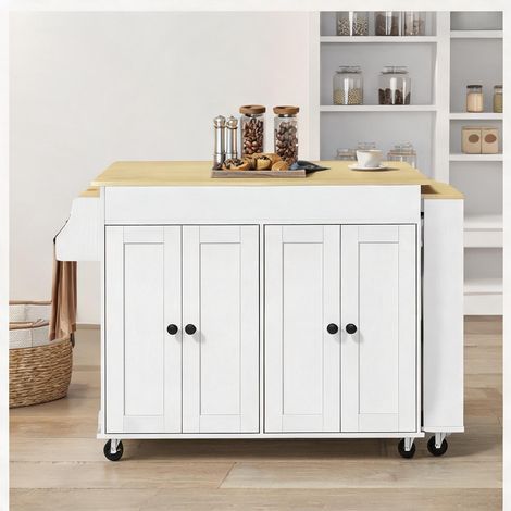 Buffet branco en melamina de Madeira e MDF 1892 x 500 x 878 cm (1/5)