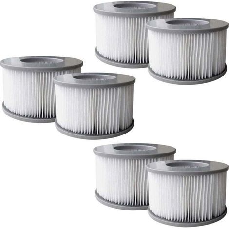 Poolfilter für MSPA-Schlauchpools, verbesserte Kartuschenpumpe, 6 Stück (1/4)
