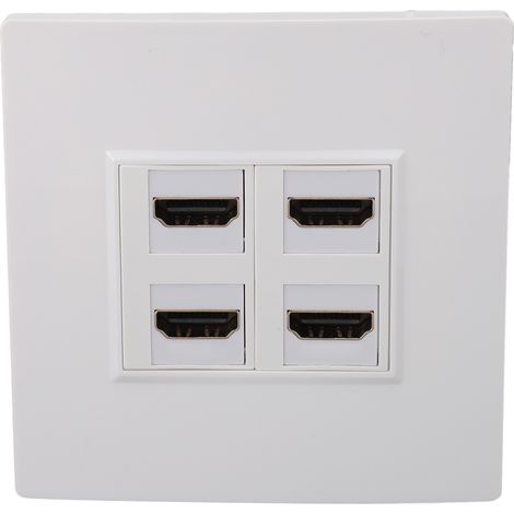 Plaque murale HD 4K 60 Hz femelle-femelle 4 ports Interface multimédia HD pour ordinateurs, téléviseurs et disques durs (1/5)