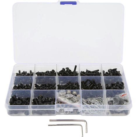 Kit de 522 vis RC universelles pour voitures RC Traxxas et Axial 1/8 et 1/10
