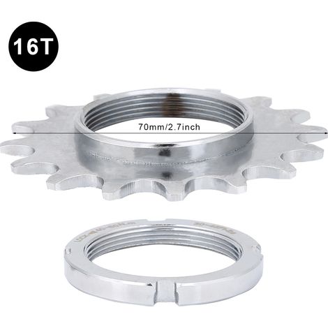 Pignon Fixe 16T en Acier Renforcé pour Vélo Fixie - Pièce Vélo Single Speed (1/4)