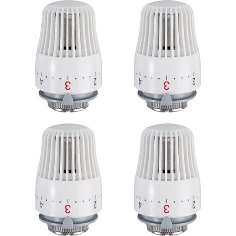 Lot de 4 Tête Thermostatique, Tête de Remplacement de Vanne de Radiateur, Robinet Thermostatique Radiateur (1/5)