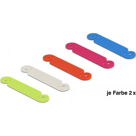 Delock Juego de marcadores de cables 10 piezas de colores surtidos