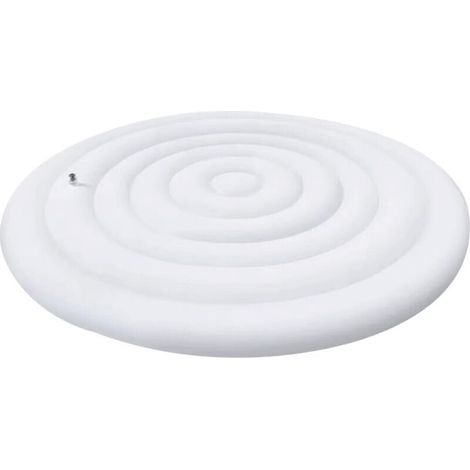 Couverture de Spa Gonflable, Couvercle De Bain à Remous Gonflable avec Valve de gonflage et de dégonflage Rapide et Facile, Coupe Vent, résistant à la Pluie, à la Neige (Rond 145cm)