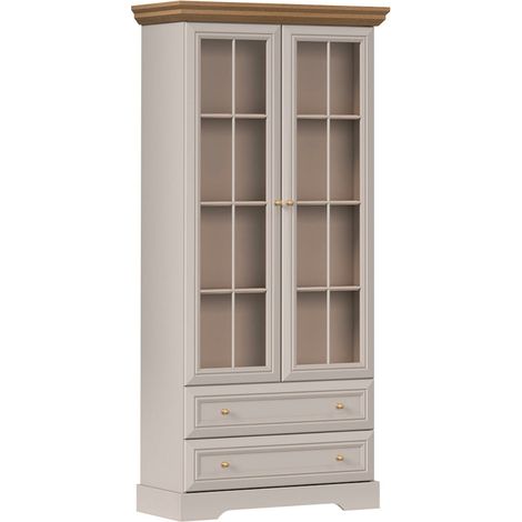 Vitrina 2 puertas 2 cajones Dulci Cachemira y Madera (1/4)