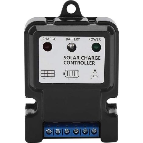 Controlador de batería para panel solar, regulador inteligente de carga y descarga PWM 12V 10A (1/5)