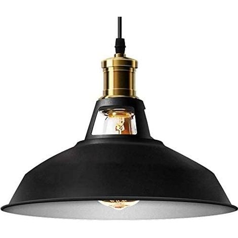 Lampe à suspension Vintage classique E27 compatible avec l'éclairage de décoration d'intérieur pour la maison Café Bar Restaurant (ampoule non incluse) (1/4)