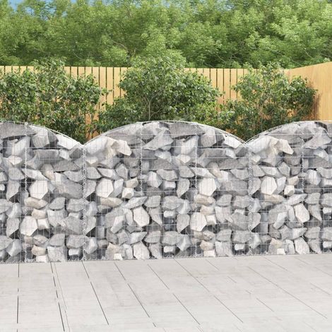 Gabion à arc élevé 150x30x100/120 cm Fer galvanisé