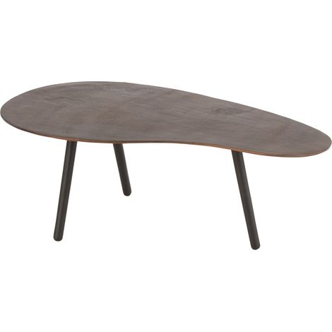 Table basse goutte en aluminium et fer Marron Foncé 90 cm (1/4)