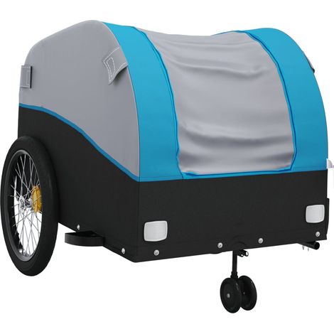 Remorque chariot transport de vélo 45 kg fer bleu (1/5)