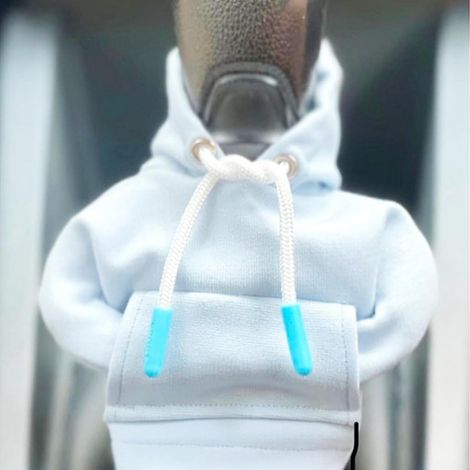 Schalthebelabdeckung mit Kapuze, Schalthebel-Hoodie, Schalthebelabdeckung mit Kapuze, Schalthebel-Hoodie, Auto-Schalthebel-Hoodie – Weiß