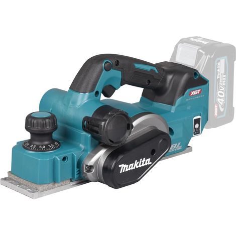 Makita – KP001GZ Rabot électrique 40Vmax – Moteur sans balais – Profondeur réglable – Pour bois dur et teck – Système Bluetooth AWS