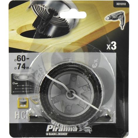 PIRANHA BLSCK E DECKER SEGA TAZZA C/3 LAME PROF.MM.30  B&D