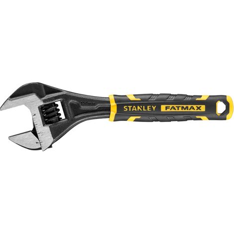 STANLEY FATMAX Llave Inglesa Ajustable 150mm, Bimaterial, Apertura Rápida, Métricas y Pulgadas, Orificio para Colgar Mandíbulas Paralelas en Ángulo de 15°, FMHT13125-0