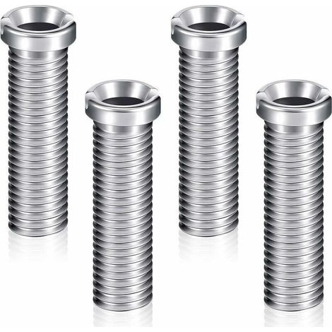 Lot de 4 vis de panier d'évier 45 mm – Acier inoxydable – Vis à tête creuse pour éviers céramique – Fixation sécurisée bouchon filtre (1/5)