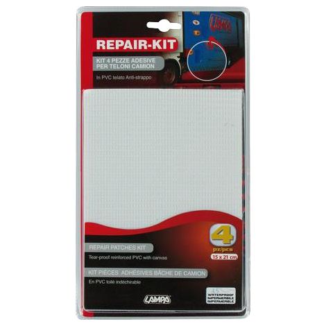 Répare bâche patch pvc transparent renforcé 15x21cm – Résistant aux intempéries – Pour réparation durable – Plastique de qualité