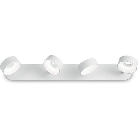 Plafoniera Moderna Oby Metallo Bianco 4 Luci 24W 3000K Luce Calda (1/2)