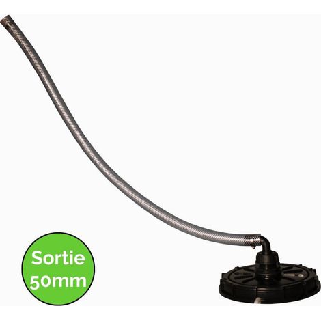 Kit collecteur - Couvercle de cuve 1000L Ø220 mm - Sortie 50 mm - 1 m (1/2)