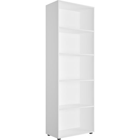 Libreria Linea 5 Ripiani Composad Espresso Bianca 35,3 x 68 x 200 cm