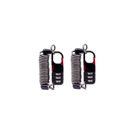 Petit cadenas à combinaison avec câble rétractable, cadenas à câble fin à code, pour bagages de voyage, valises, sacs à dos, sacs, fermetures éclair, vélo, casque de moto antivol (1/5)