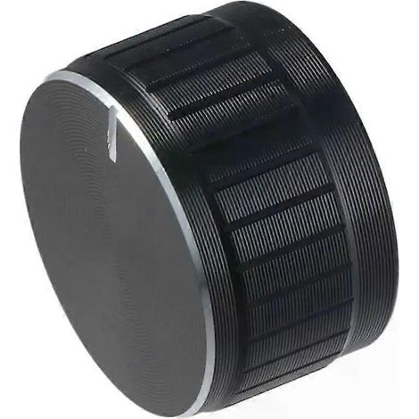 1 Stück Aluminium-Lautstärkeregler-Verstärkerknopf 30x17mm 6mm/ 023 360 Grad drehbarer Gitarrenknopf Schwarzer Potentiometer-Reglerknöpfe (1/4)