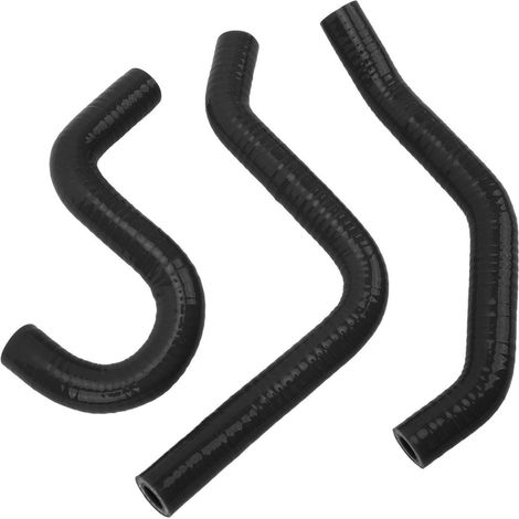 3-teiliger Motorrad-Kühlerschlauch, verstärktes, hochtemperaturbeständiges, flexibles Silikon, für CR80R und CR85R, Schwarz (1/5)