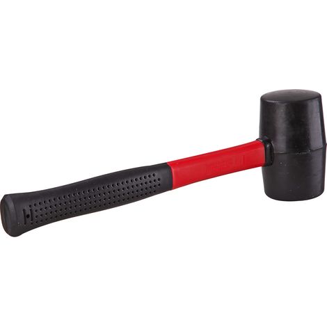 Gummihammer Hammer rund mit Fiberglasstiel Ø Gummi 50 mm Kopfgewicht 370 g (1/2)