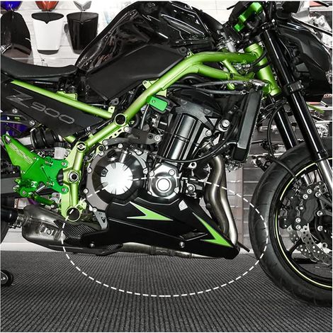 Moto Bellypan Belly Pan Moteur Spoiler Panneau inférieur carénage Capot Cadre Kit Protection pour 2017 2018 2019 Z900 ZR900 Z ZR 900 17-19(Blac) (1/5)