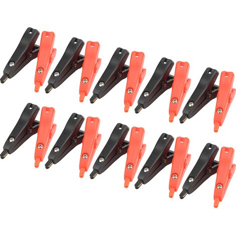 Lot de 10 pinces de test isolées ABS 10 A, bornes électriques, connecteurs en laiton plaqué or (1/5)
