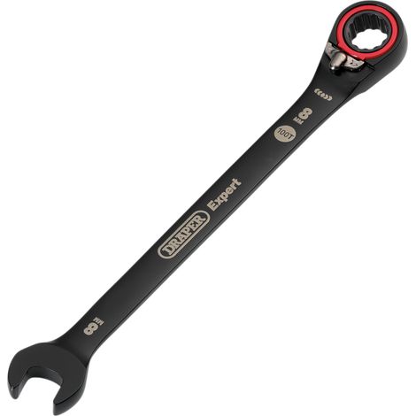 Draper 03898 Draper Expert HI-TORQ Metric Reversible Ratchet Combination Spanner, 8mm, Black (1/2)