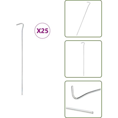 The Living Store Zeltheringe 25 Stk. 30 cm Ø5 mm Verzinkter Stahl - Campingausrüstung - Zeltheringe - Zeltzubehör - Gartenbedarf - Outdoor Ausrüstung (1/5)