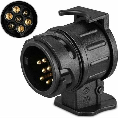 13-pin to 7-pin tow bar adapter - caravan, truck, trailer - waterproof, 12 V MUMU (1/4)