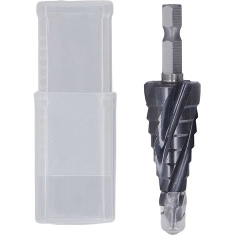 Foret étagé à rainure en spirale à tige de 1/4 po M35 Cobalt 4 cannelures 9 tailles pour plaques de cuivre en plastique bois (1/5)