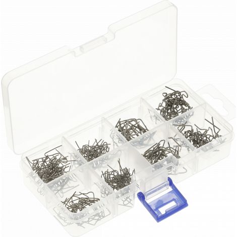 Grapas metálicas Hogert, 300 unidades, accesorio para soldador de plásticos, alta resistencia, compatible con soldadores térmicos, reparación duradera