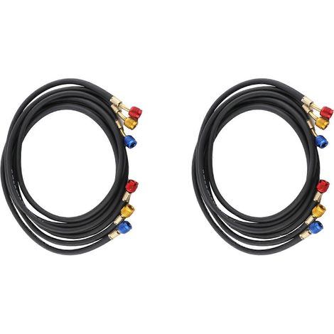 6 tuyaux de réfrigérant pour climatisation, collecteurs CVC, 1,5 m (4,92 pieds) pour R134A, R410A, R22 et R502 (1/5)