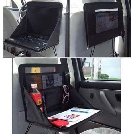 Support pour ordinateur portable - Pour siège arrière de voiture - Plateau de travail ou repas (1/4)