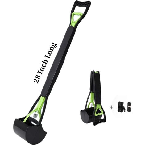 Pelle à déjections Canines pour Animaux domestiques, 70 cm, Pliable à Long Manche, ramasse Les déjections Canines de Taille Moyenne et Grande pour Une Utilisation Facile dans l'herbe (1/5)