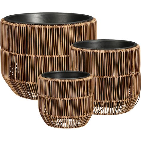 Mica Decorations Cache-pot extérieur Brun foncé H28xl36xL36cm (1/5)