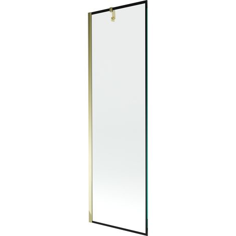 Mexen Next schermo doccia 1-anta 60 x 150 cm, cornice nera, dorato - 895-060-000-00-70-50 (1/5)