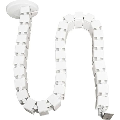 Kabelmanagement-Set, verstellbarer, flexibler Vier-Wege-Kabelorganizer für Büros, weiß, 1 Stück (quadratisch, 130 cm) (1/5)