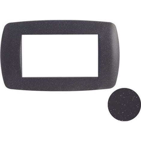 PLACCA 4 POSTI MILLENNIUM NERO FLASH  4 posti  mm.148x84h. (7844.T.N)    MARLANVIL