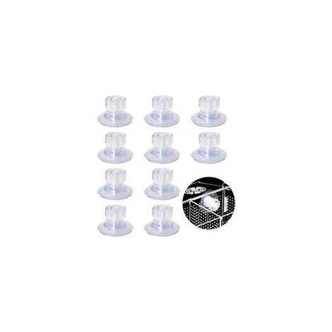 Lot de 10 Ventouses pour Auvent de Caravane, 45 mm Ventouse Robustes pour Camping Car, kit de Fixation latérale Transparent à Haute adhérence pour Camping, T5, RV, Bateau et Organiseur à Suspendre (1/5)