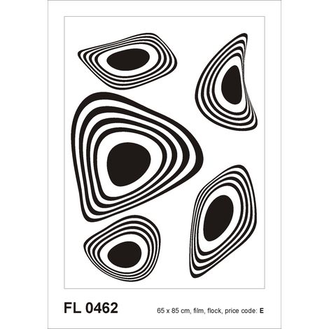 sticker mural motif figurativ noir et blanc - Sanders & Sanders