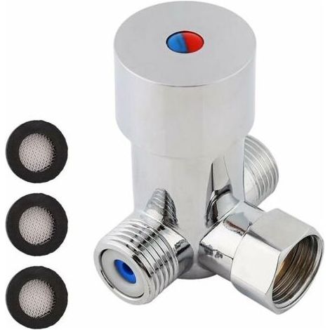 Vanne Mélangeur Eau Chaude Froide Filetage Standard G1/2 pour Robinet Automatique (1/4)